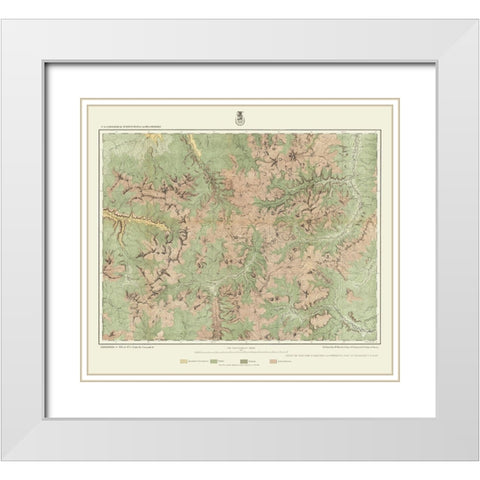 Southwest Colorado Land Classification Sheet White Modern Wood Framed Art Print with Double Matting by US Army