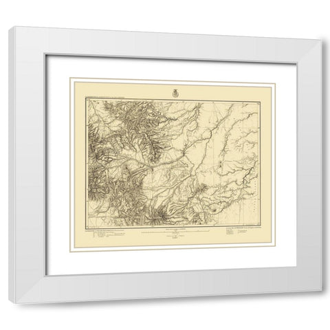 South Colorado Sheet - US Army 1878 White Modern Wood Framed Art Print with Double Matting by US Army