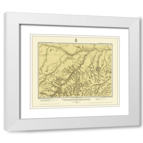 Southeast Colorado Sheet - US Army 1877 White Modern Wood Framed Art Print with Double Matting by US Army