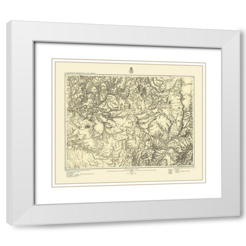 Colorado New Mexico Sheet - US Army 1882 White Modern Wood Framed Art Print with Double Matting by US Army