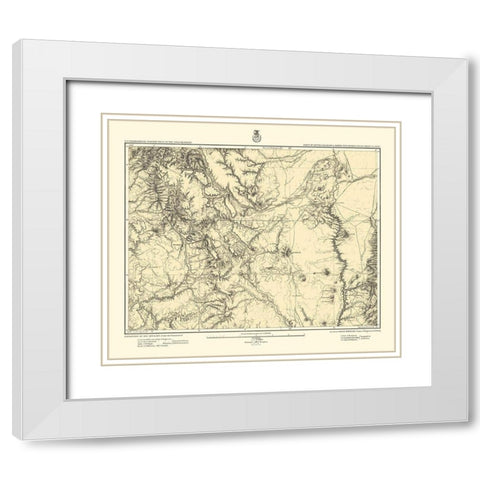 Colorado New Mexico Sheet - US Army 1878 White Modern Wood Framed Art Print with Double Matting by US Army