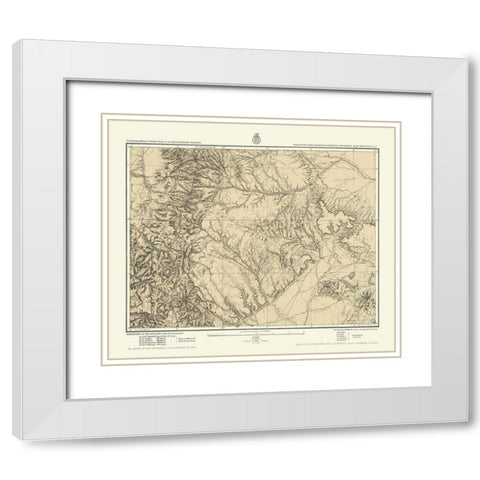 Colorado South New Mexico North Sheet White Modern Wood Framed Art Print with Double Matting by US Army