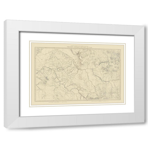 Western Colorado Utah - USGS 1881 White Modern Wood Framed Art Print with Double Matting by USGS