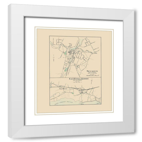 Seymour, East River, Madison Connecticut White Modern Wood Framed Art Print with Double Matting by Hurd