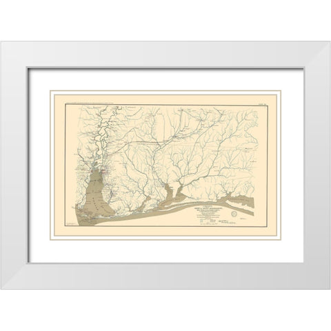 Army of West Mississippi - Alester 1865 White Modern Wood Framed Art Print with Double Matting by Alester