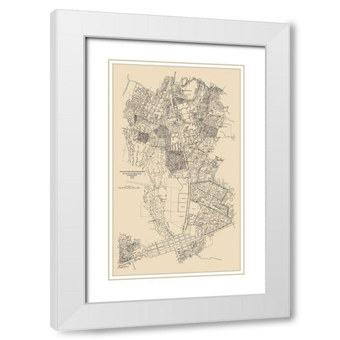 Antietam Battlefield Preliminary - Hotehkiss 1895 White Modern Wood Framed Art Print with Double Matting by Hotehkiss