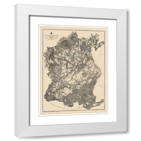 Appomattox Court House Virginia - Weyss 1865 White Modern Wood Framed Art Print with Double Matting by Weyss