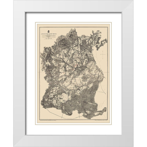 Appomattox Court House Virginia - Weyss 1865 White Modern Wood Framed Art Print with Double Matting by Weyss