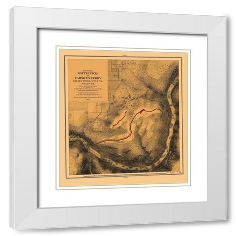 Battlefield Carnifex Ferry West Virginia White Modern Wood Framed Art Print with Double Matting by US Army Corps