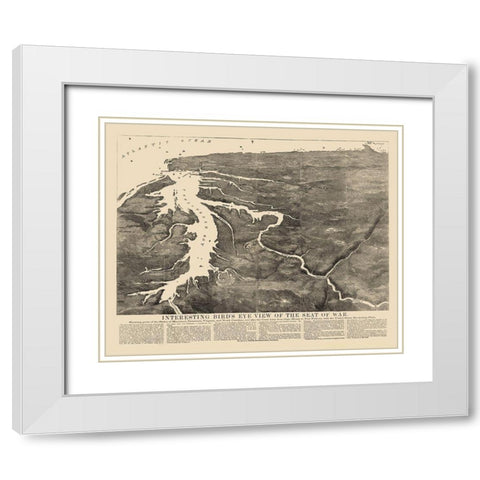 War of Maryland Virginia Delaware North Carolina White Modern Wood Framed Art Print with Double Matting by Unknown