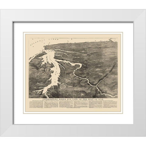 War of Maryland Virginia Delaware North Carolina White Modern Wood Framed Art Print with Double Matting by Unknown