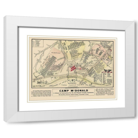 Camp McDonald 4th Brigade Georgia - McClellan 1917 White Modern Wood Framed Art Print with Double Matting by McClellan