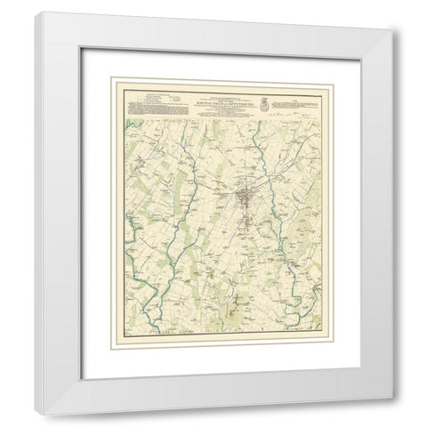 Battlefield of Gettysburg Pennsylvania White Modern Wood Framed Art Print with Double Matting by Warren