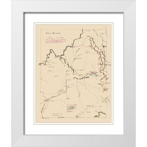 Kentucky 38th Brigade Gilberts Division White Modern Wood Framed Art Print with Double Matting by Blakeslee