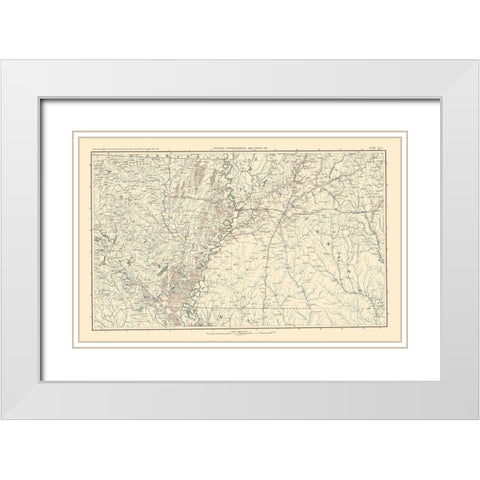 Parts of Arkansas Louisiana Mississippi - Bien White Modern Wood Framed Art Print with Double Matting by Bien