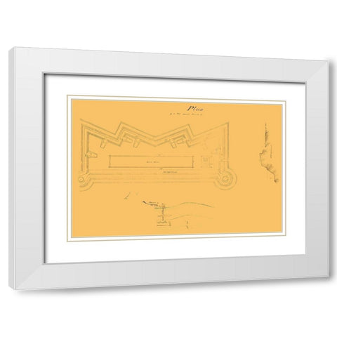 Fort Opposite Paducah Kentucky - 1864 White Modern Wood Framed Art Print with Double Matting by Unknown