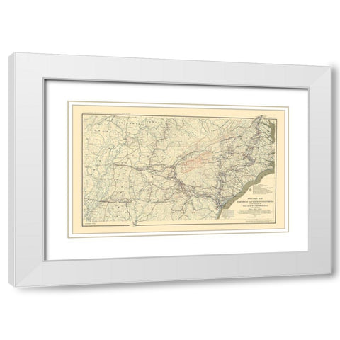 Marches of United States Forces - Sherman 1895 White Modern Wood Framed Art Print with Double Matting by Sherman