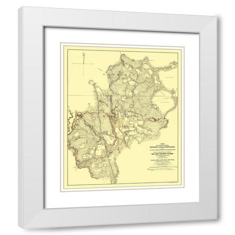 Monterey Tennessee Corinth Mississippi - Bien 1862 White Modern Wood Framed Art Print with Double Matting by Bien