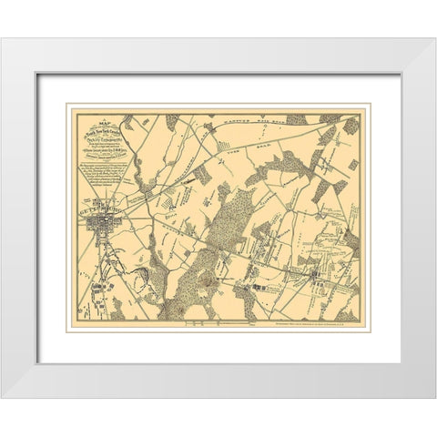 Tenth New York Cavalry - Stuart 1863 White Modern Wood Framed Art Print with Double Matting by Stuart