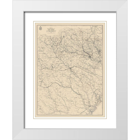 Military Department of South War White Modern Wood Framed Art Print with Double Matting by US Army Corps