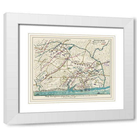 Shiloh Battlefield Tennessee - 1862 White Modern Wood Framed Art Print with Double Matting by Unknown