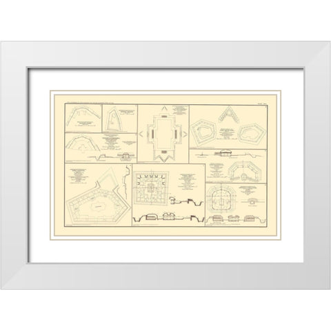 Defenses Of Chattanooga and Nashville Tennessee White Modern Wood Framed Art Print with Double Matting by Bien