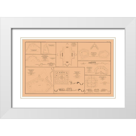 Defenses Tennessee - Lamont 1894 White Modern Wood Framed Art Print with Double Matting by Lamont