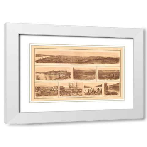 Chattanooga - Tennessee - Lamont 1894 White Modern Wood Framed Art Print with Double Matting by Unknown