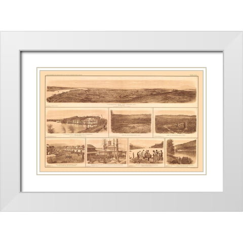 Chattanooga - Tennessee - Lamont 1894 White Modern Wood Framed Art Print with Double Matting by Unknown