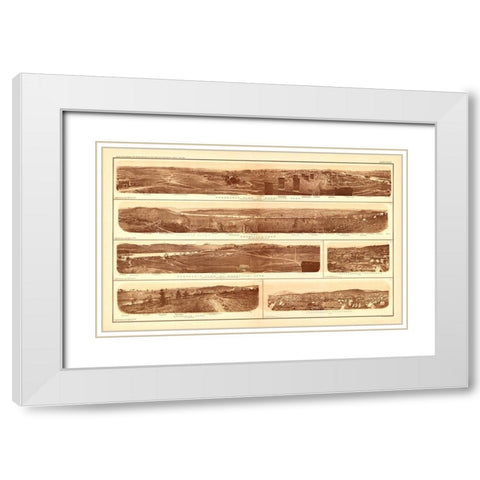 Knoxville Tennessee - Lamont 1894 White Modern Wood Framed Art Print with Double Matting by Lamont