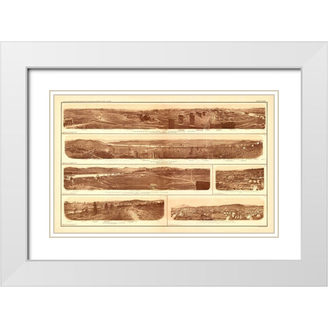 Knoxville Tennessee - Lamont 1894 White Modern Wood Framed Art Print with Double Matting by Lamont