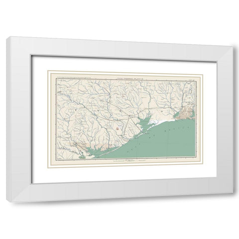 East Texas Theatre of War - Lamont 1894 White Modern Wood Framed Art Print with Double Matting by Lamont