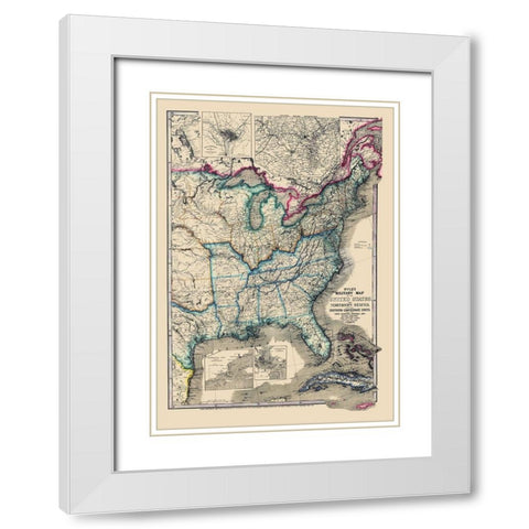 United States Military - Wyld 1861 White Modern Wood Framed Art Print with Double Matting by Wyld