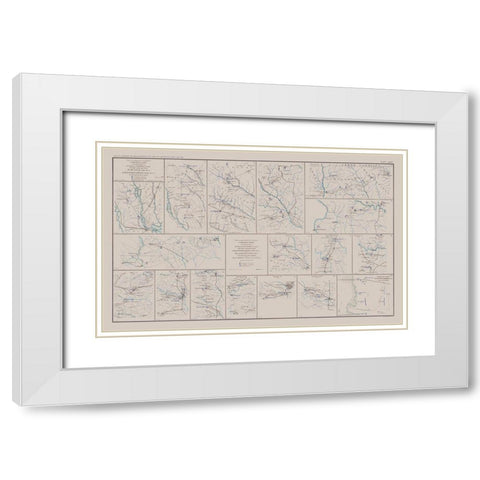 Savannah to Washington - Bien 1894 White Modern Wood Framed Art Print with Double Matting by Bien