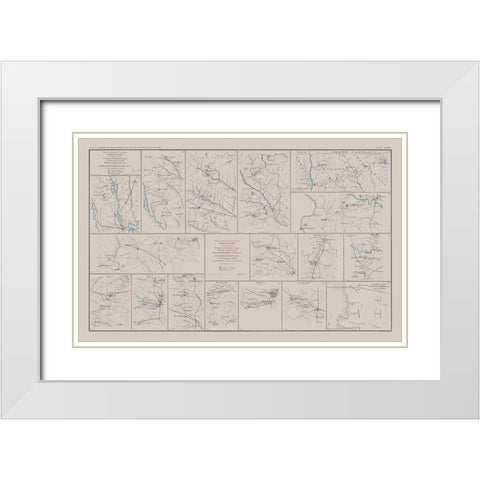 Savannah to Washington - Bien 1894 White Modern Wood Framed Art Print with Double Matting by Bien