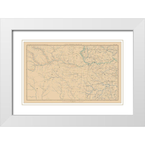 Kansas Missouri Theatre of War - Bien 1894 White Modern Wood Framed Art Print with Double Matting by Bien