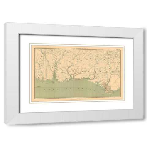 South East Theatre of War - Bien White Modern Wood Framed Art Print with Double Matting by Bien