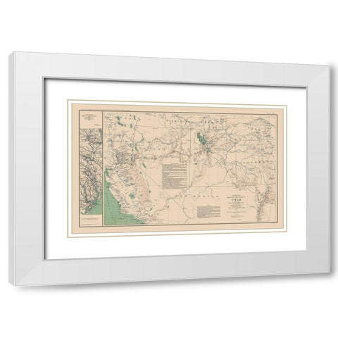 Utah Tennessee Military Department - Bien 1894 White Modern Wood Framed Art Print with Double Matting by Bien