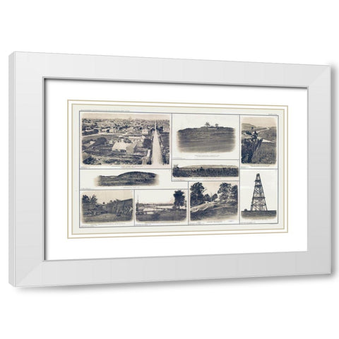 Panoramic Views Tennessee Virginia - Lamont 1894 White Modern Wood Framed Art Print with Double Matting by Lamont