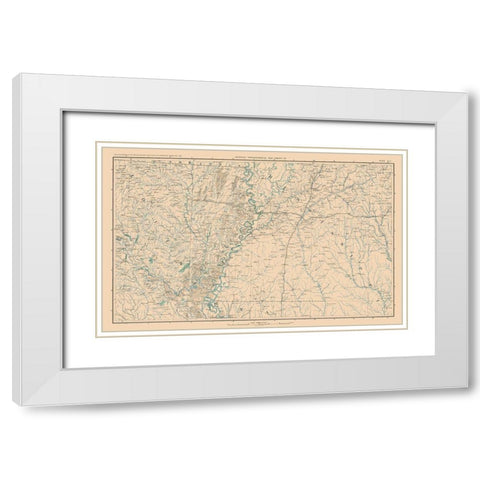 Louisiana Mississippi - Bien 1894 White Modern Wood Framed Art Print with Double Matting by Bien