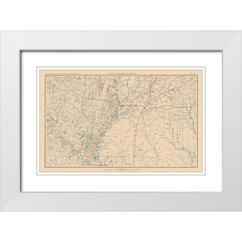 Louisiana Mississippi - Bien 1894 White Modern Wood Framed Art Print with Double Matting by Bien