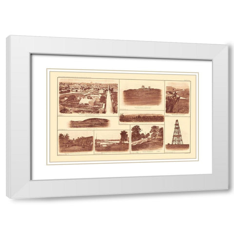 Buildings Forts Virginia Tennessee - Bien 1895 White Modern Wood Framed Art Print with Double Matting by Bien