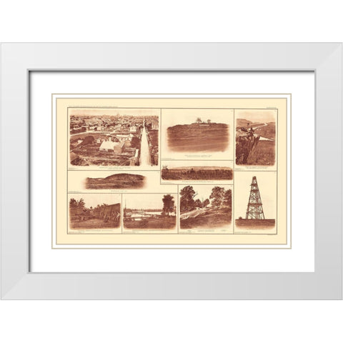 Buildings Forts Virginia Tennessee - Bien 1895 White Modern Wood Framed Art Print with Double Matting by Bien