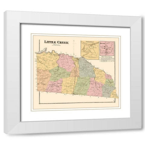 Little Creek Portsville Delmar Delaware Landowner White Modern Wood Framed Art Print with Double Matting by Beers