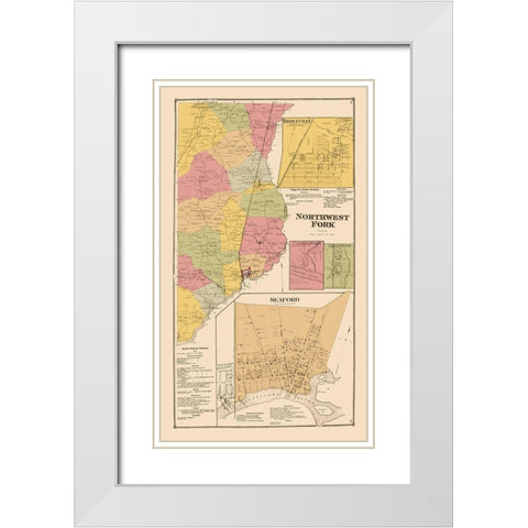 Fork, Bridgeville, Seaford Delaware Landowner White Modern Wood Framed Art Print with Double Matting by Beers