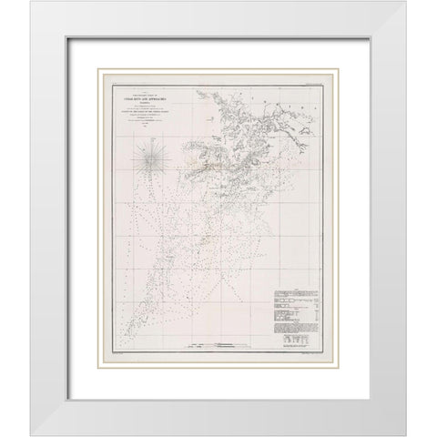 Cedar Keys - Duval 1889 White Modern Wood Framed Art Print with Double Matting by Duval