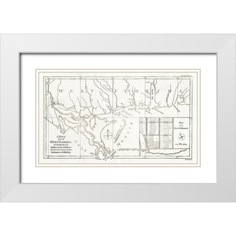 West Florida - Lodge 1772  White Modern Wood Framed Art Print with Double Matting by Lodge