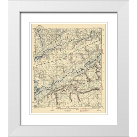 Harold Florida Quad - USGS 1938 White Modern Wood Framed Art Print with Double Matting by USGS