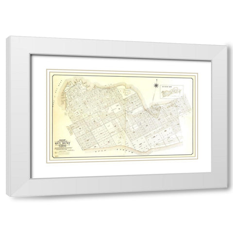 Key West Florida - Ashe 1906  White Modern Wood Framed Art Print with Double Matting by Ashe