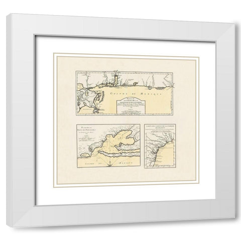 Florida, Louisiana Coast, Pensacola Bay White Modern Wood Framed Art Print with Double Matting by Bellin